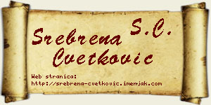 Srebrena Cvetković vizit kartica